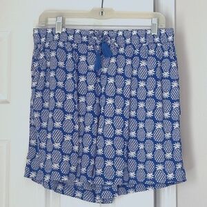 Excellent Women's Boden Bembridge Pineapple Blue Shorts 6" inseam Size 10
